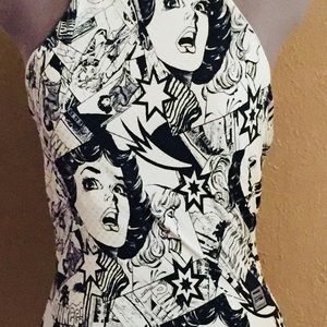 Versace sequin backless tank top